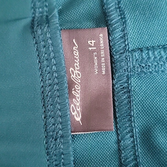 Eddie Bauer Blue/Green Cropped Pants, Women's Size 14, Great Condition - Picture 6 of 9
